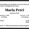 Roth Maria 1905-1993 Todesanzeige